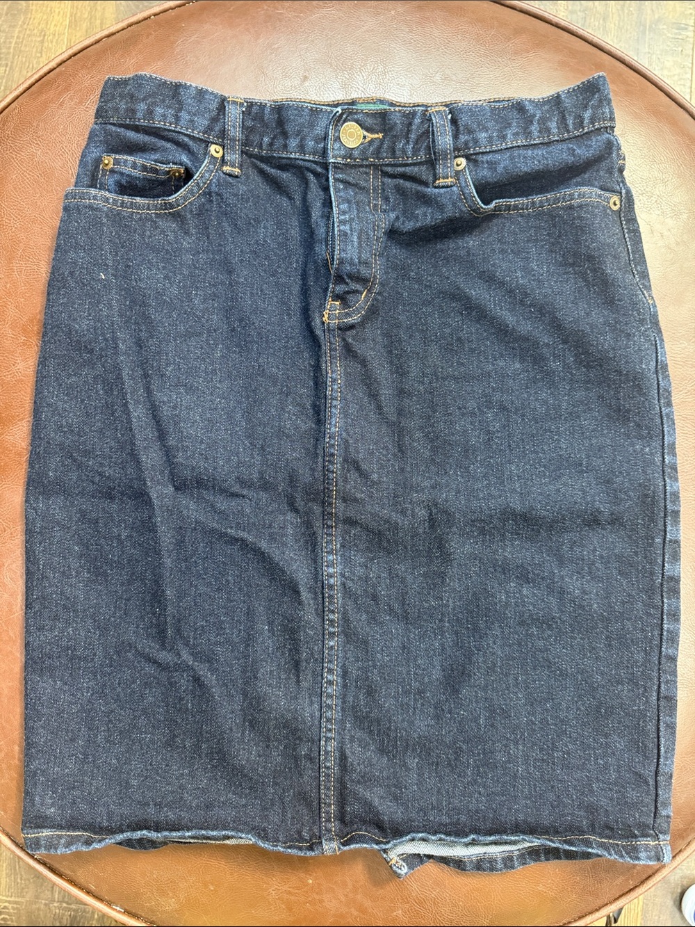 Ralph Lauren Women’s Straight Dark Indigo Skirt